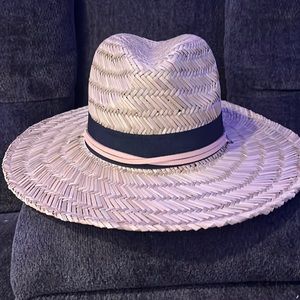 Anya & Niki authentic Straw “Tower Hat” with Leather strap